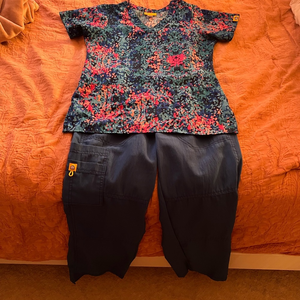 WonderWink Blue Medical Scrub Top & Bottom